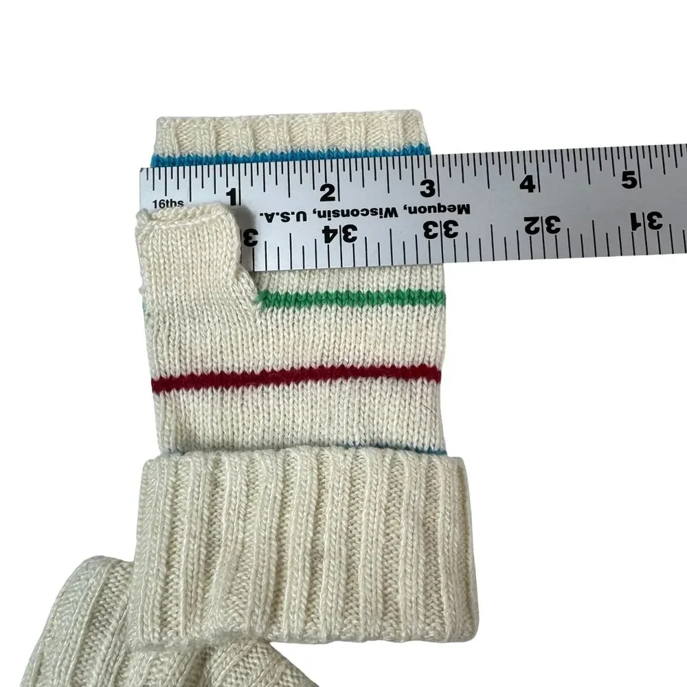 NWT Abercrombie Girls Stripe Knit Fingerless‎ Gloves Mittens Cozy Soft VTG Y2k